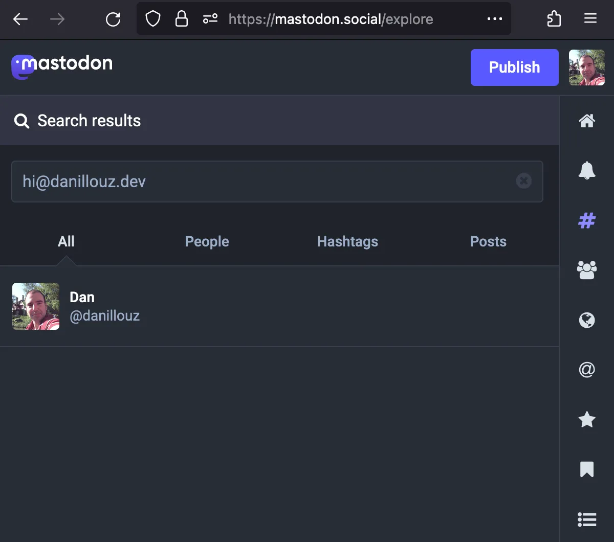 Mastodon search result for hi@danillouz.dev